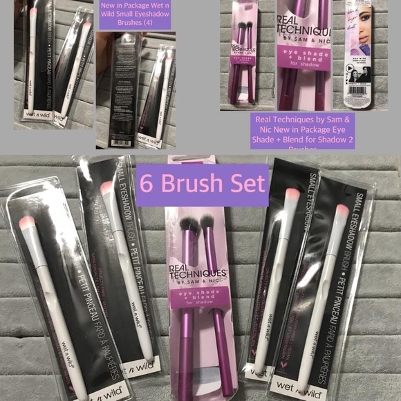 NIP 6 Eyeshadow Brushes: Wet n Wild (4) & Shade+Blend by Sam & Nic (2) Cosmetic - Picture 4 of 4